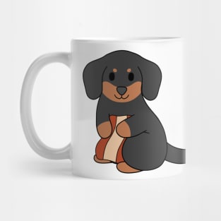 Black Dachshund Bacon Mug